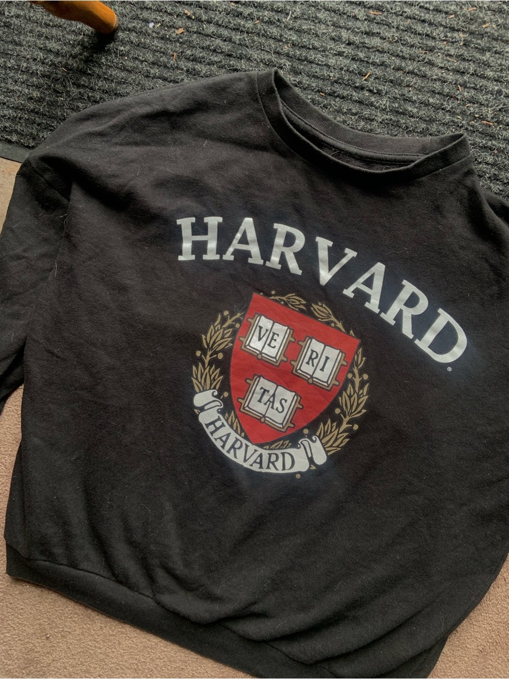 Black Crewneck Sweatshirt Harvard university